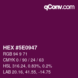 Color code: HEX #5E0947 | qconv.com