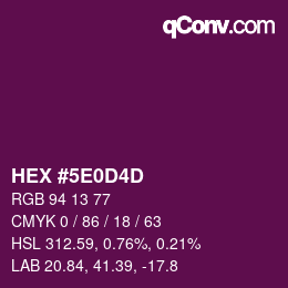 Color code: HEX #5E0D4D | qconv.com