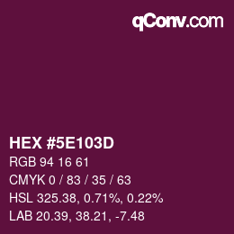 カラーコード: HEX #5E103D | qconv.com