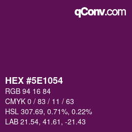 Color code: HEX #5E1054 | qconv.com