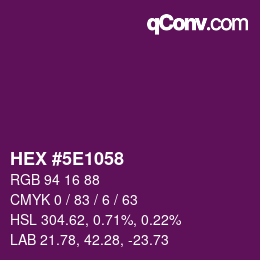 カラーコード: HEX #5E1058 | qconv.com