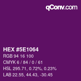 Color code: HEX #5E1064 | qconv.com