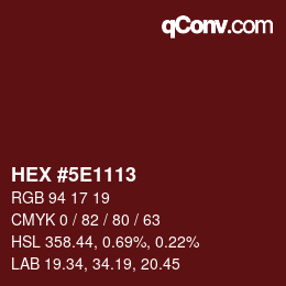 Color code: HEX #5E1113 | qconv.com