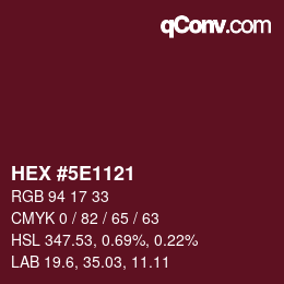 Color code: HEX #5E1121 | qconv.com