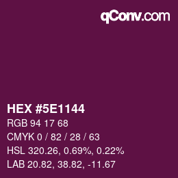 Color code: HEX #5E1144 | qconv.com