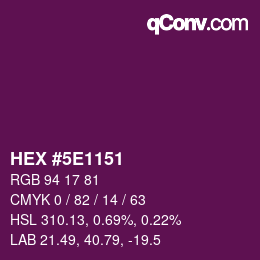 Color code: HEX #5E1151 | qconv.com