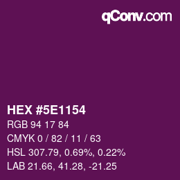 Color code: HEX #5E1154 | qconv.com