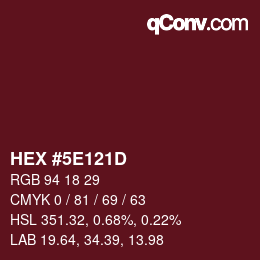 Color code: HEX #5E121D | qconv.com