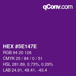 Código de color: HEX #5E147E | qconv.com