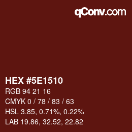 Color code: HEX #5E1510 | qconv.com