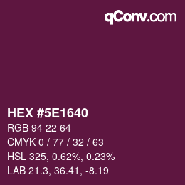 Color code: HEX #5E1640 | qconv.com