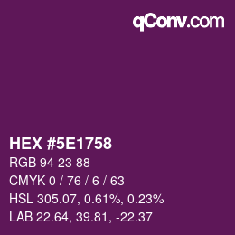 Color code: HEX #5E1758 | qconv.com