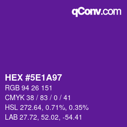 Color code: HEX #5E1A97 | qconv.com