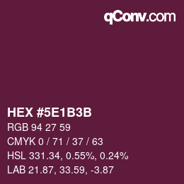 Color code: HEX #5E1B3B | qconv.com