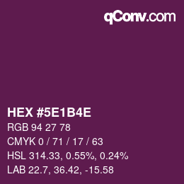 Farbcode: HEX #5E1B4E | qconv.com