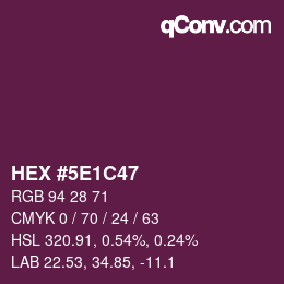 Color code: HEX #5E1C47 | qconv.com