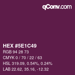 Color code: HEX #5E1C49 | qconv.com