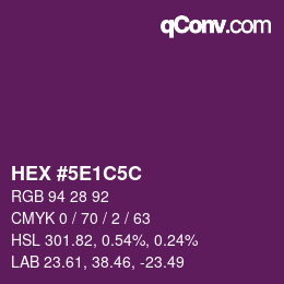Color code: HEX #5E1C5C | qconv.com