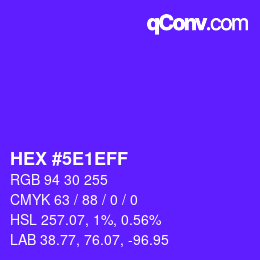 Color code: HEX #5E1EFF | qconv.com