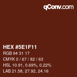 Color code: HEX #5E1F11 | qconv.com