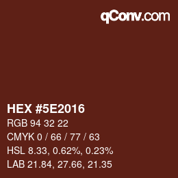 Color code: HEX #5E2016 | qconv.com