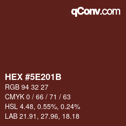 Código de color: HEX #5E201B | qconv.com