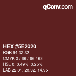 Color code: HEX #5E2020 | qconv.com