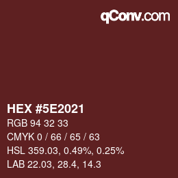 Color code: HEX #5E2021 | qconv.com