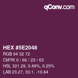 Color code: HEX #5E2048 | qconv.com