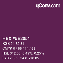 Color code: HEX #5E2051 | qconv.com