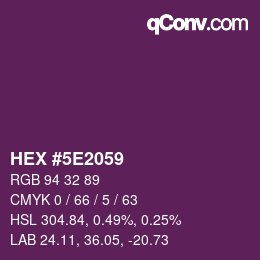 Color code: HEX #5E2059 | qconv.com