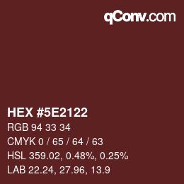Color code: HEX #5E2122 | qconv.com
