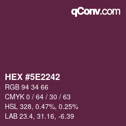 Color code: HEX #5E2242 | qconv.com