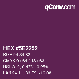 Color code: HEX #5E2252 | qconv.com