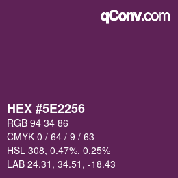 Color code: HEX #5E2256 | qconv.com