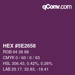 Código de color: HEX #5E2658 | qconv.com