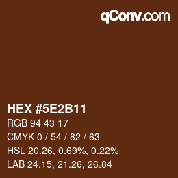 Código de color: HEX #5E2B11 | qconv.com
