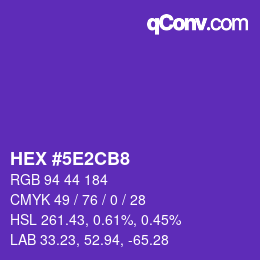 Color code: HEX #5E2CB8 | qconv.com