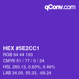 Color code: HEX #5E2CC1 | qconv.com