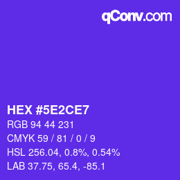 Color code: HEX #5E2CE7 | qconv.com
