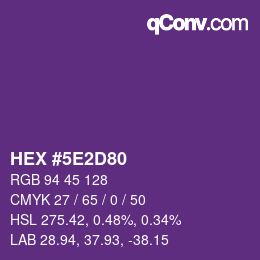 Código de color: HEX #5E2D80 | qconv.com