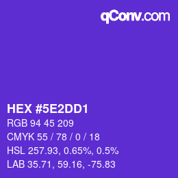 Color code: HEX #5E2DD1 | qconv.com