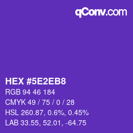 Color code: HEX #5E2EB8 | qconv.com