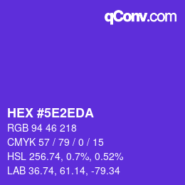 Color code: HEX #5E2EDA | qconv.com
