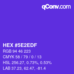 Color code: HEX #5E2EDF | qconv.com
