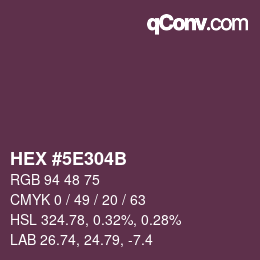 Color code: HEX #5E304B | qconv.com