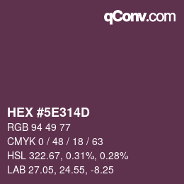 Color code: HEX #5E314D | qconv.com