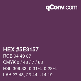 Código de color: HEX #5E3157 | qconv.com