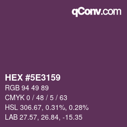 颜色代码: HEX #5E3159 | qconv.com