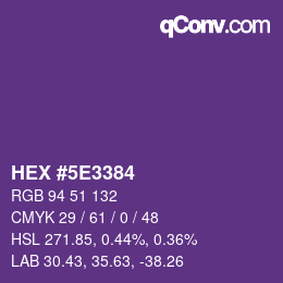 Color code: HEX #5E3384 | qconv.com